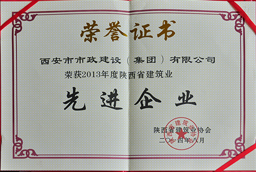 陕西省修建协会 先进企业